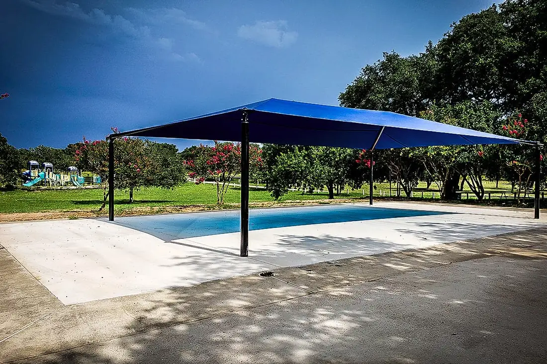 Concrete pool deck with decorative finish by RL Concrete